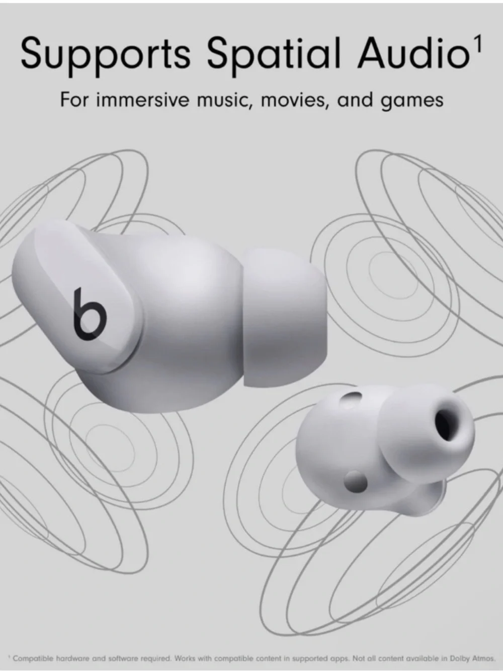 Beats by Dre True Wireless Earbuds with Charging Case - Light Gray